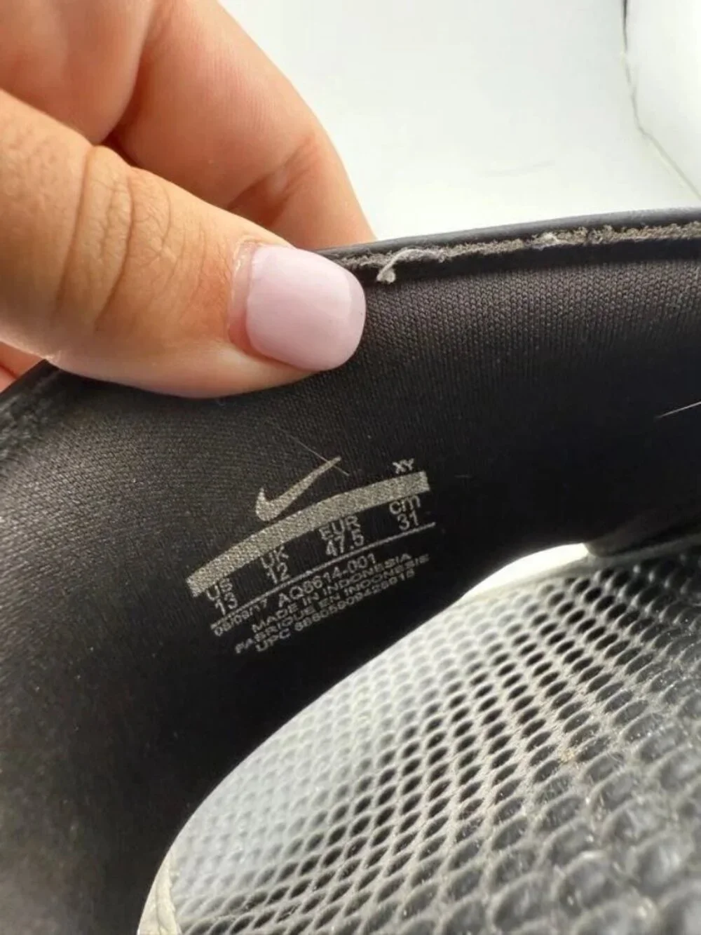 WORN Nike Benassi JDI Swoosh Pack Black AQ8614-001 Size 13 NO BOX